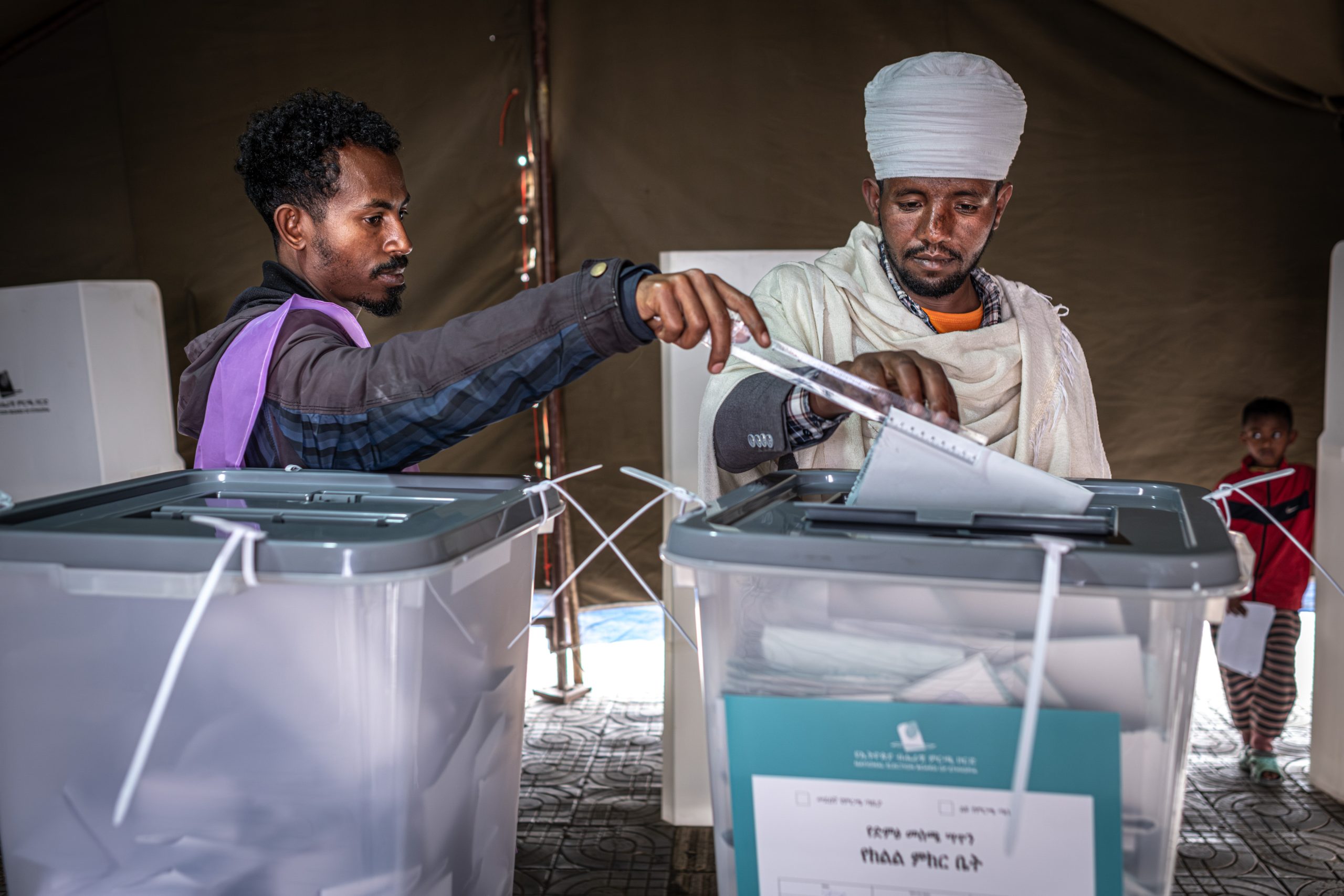 An election in a divided country